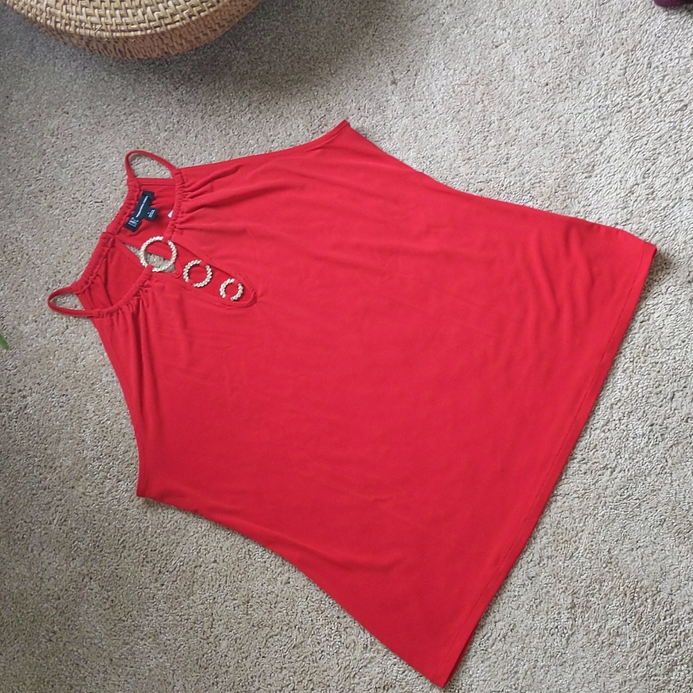 NWT Red Sleeveless Blouse